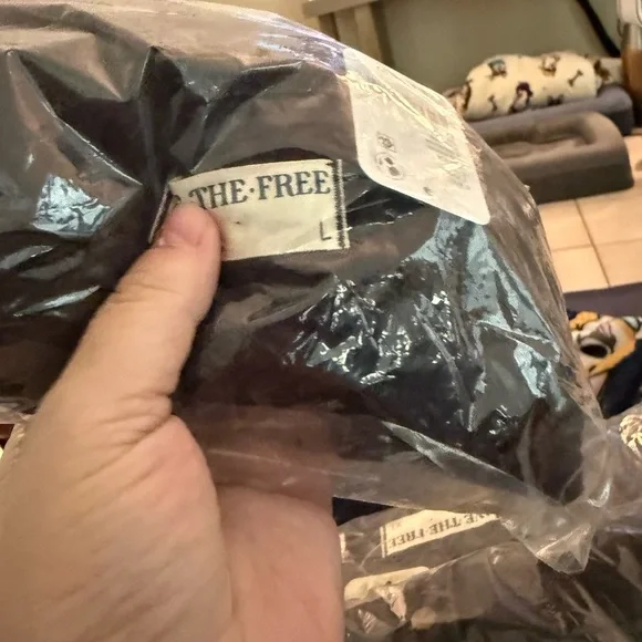 Free People We The Free Hope POINTELLE Henley Charcoal Black Top NWT M L XL - Picture 12 of 15